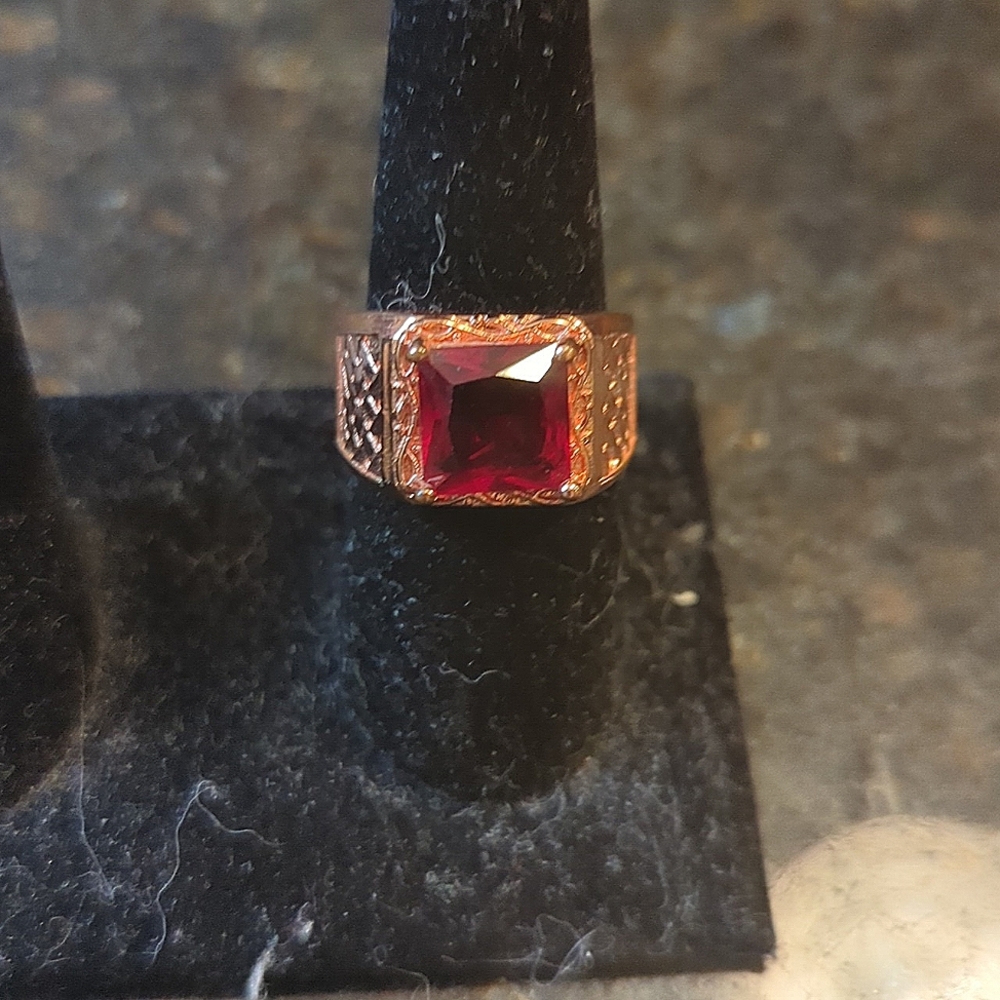 COPY - Garnet costume jewelry ring